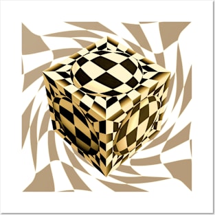 Cube illusion Posters and Art